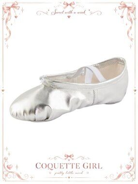 PU Leather Ballet Dance Shoes Split Suede Sole